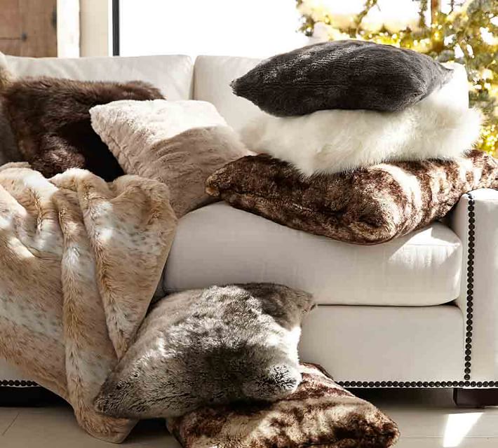 Faux Fur Throw Pottery Barn