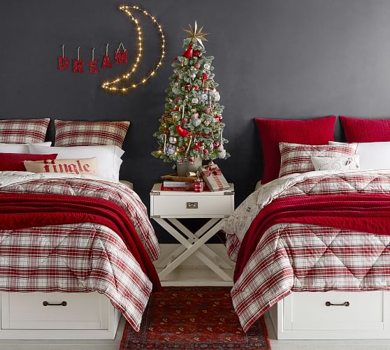 Hannon Plaid Reversible Comforter & Sham Pottery Barn