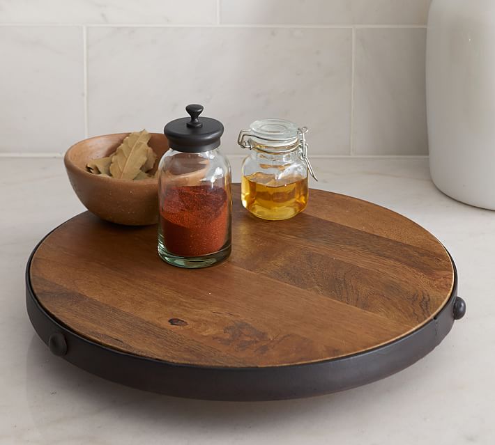 Vintage Blacksmith Lazy Susan Pottery Barn