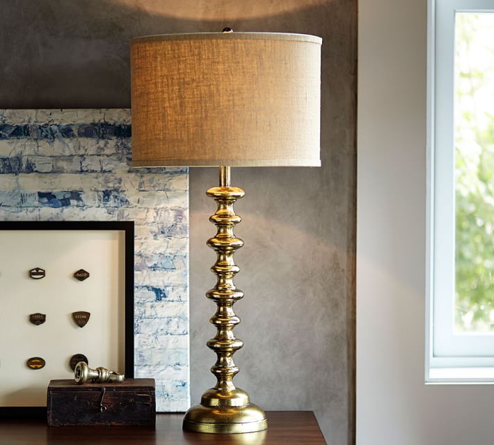 Spool Brass Table Lamp Base Pottery Barn