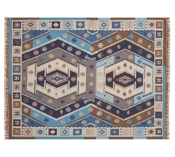 Gianna Recycled Yarn Kilim Indoor Outdoor Rug Indigo Pottery Barn Gianna Recycled Yarn Kilim Indoor Outdoor Rug Indigo