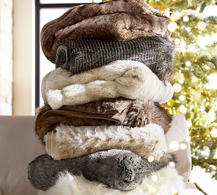 faux fur throw pottery barn fur blankets king size