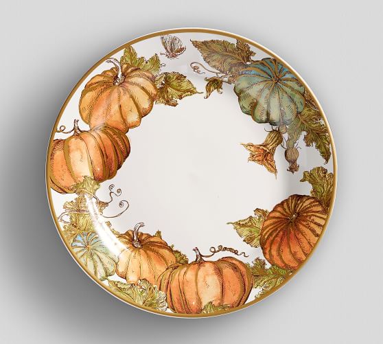 Heritage Pumpkin Salad Plate, Set of 4 Pottery Barn