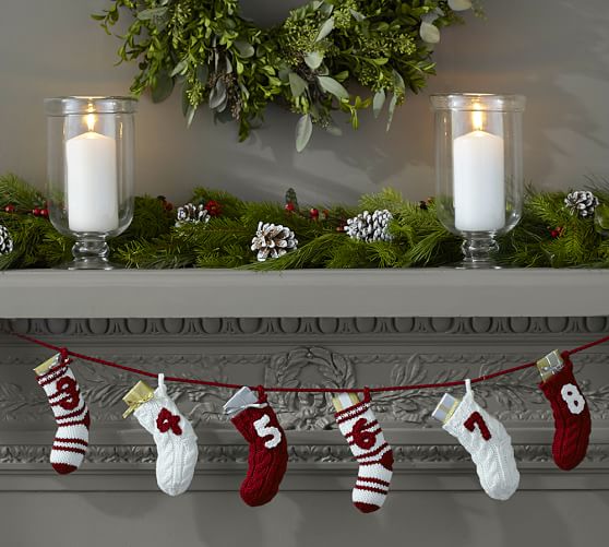 Knitted Stocking Advent Calendar Pottery Barn