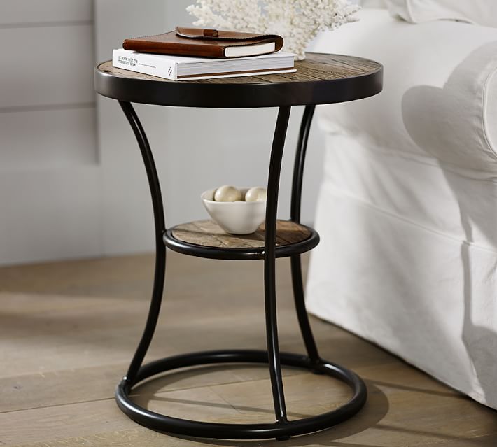 Bartlett Reclaimed Wood End Table Pottery Barn