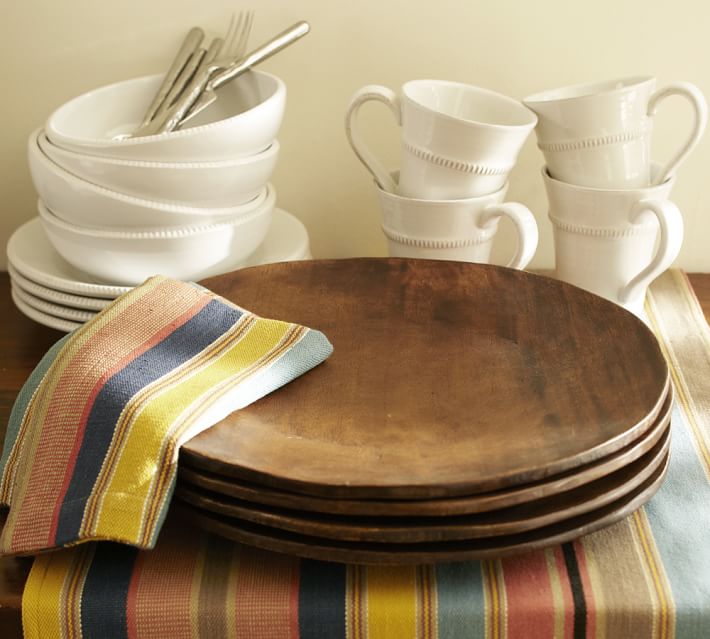 Vintage Wood Charger Pottery Barn