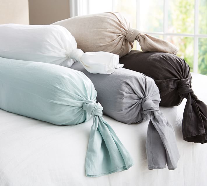 Linen Knot Bolster Pillow Cover Pottery Barn Stunning How To Make A Bolster Pillow Cover Linen Knot Bolster Pillow Cover Pottery Barn Stunning How To Make A Bolster Pillow Cover