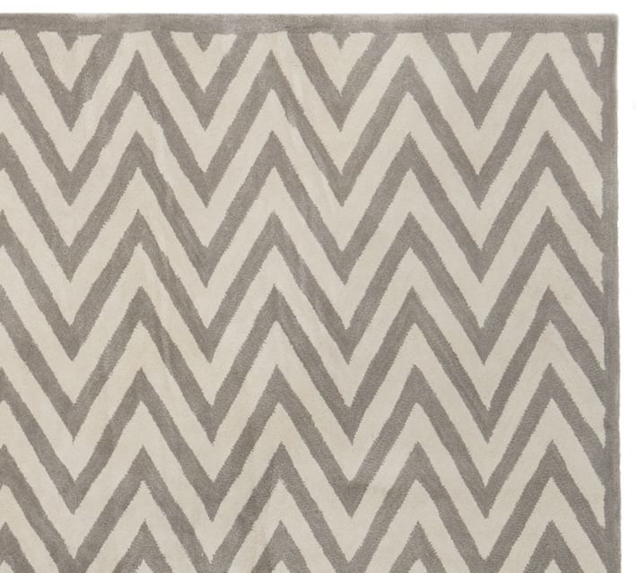 Hayden Zig Zag Rug Gray Pottery Barn