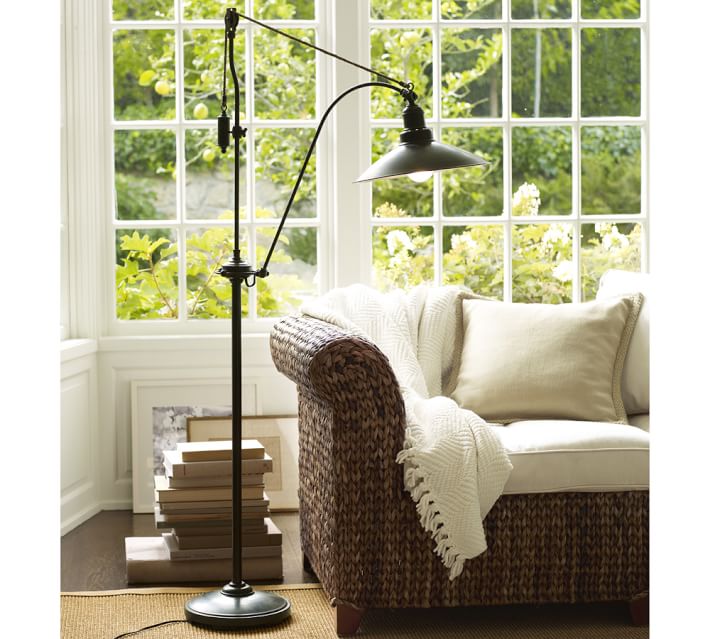 Glendale Pulley Task Floor Lamp Pottery Barn