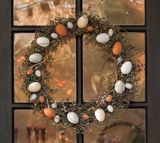 Live Easter Egg Wreath Pottery Barn