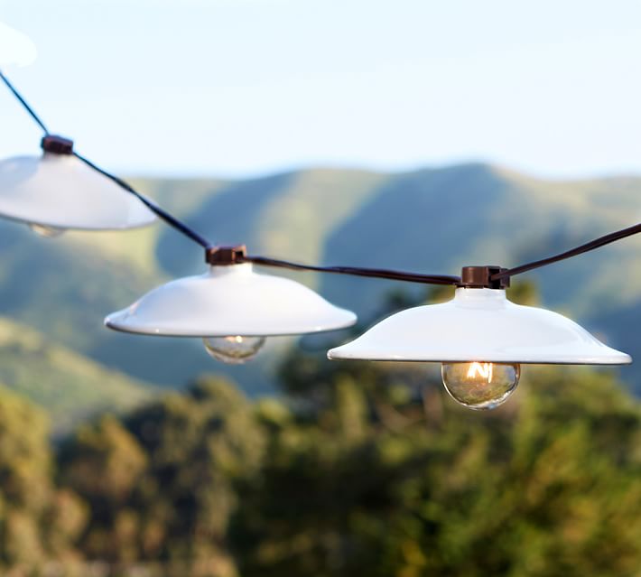 Cafe String Lights White Pottery Barn
