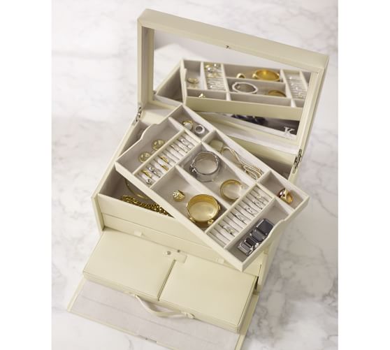 McKenna Leather Jewelry Armoire Pottery Barn