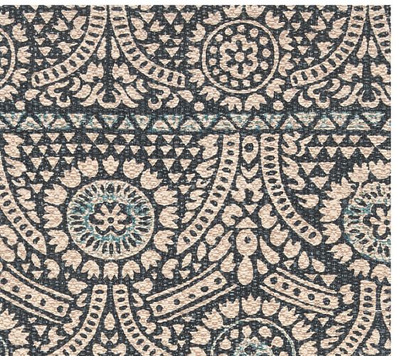 Sunny Printed Natural Fiber Rug Blue Pottery Barn