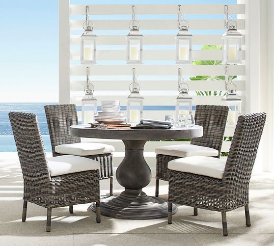 Geneva Concrete Round Dining Table & Huntington Dining Chair Set ... Geneva Concrete Round Dining Table & Huntington Dining Chair Set ...