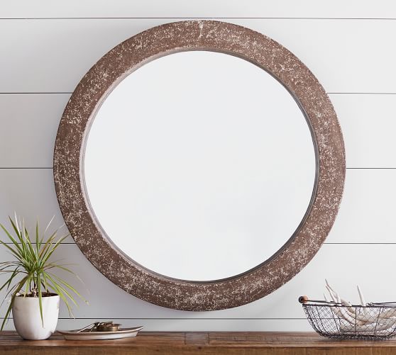 City Round Outdoor Mirror Pottery Barn