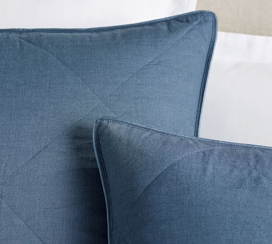 Linen Silk Comforter & Sham Pottery Barn