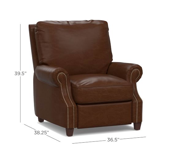 James Leather Recliner Pottery Barn