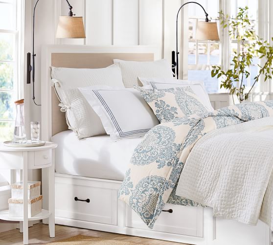 Stratton Storage Platform Bed with Drawers Pottery Barn