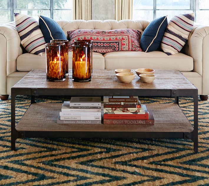 Clint Reclaimed Wood Coffee Table Pottery Barn