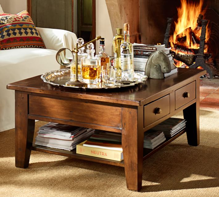 Camden Reclaimed Wood Coffee Table Pottery Barn