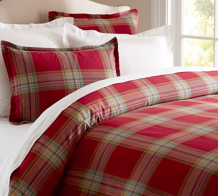 Blake Plaid Duvet Cover Sham Pottery Barn