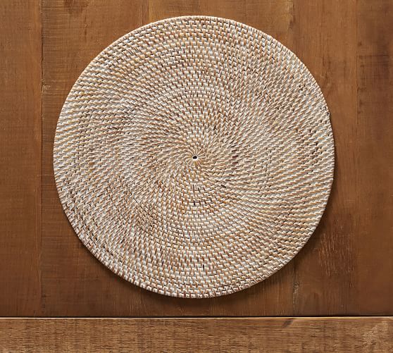 Tava Flat Round Placemat Natural Pottery Barn