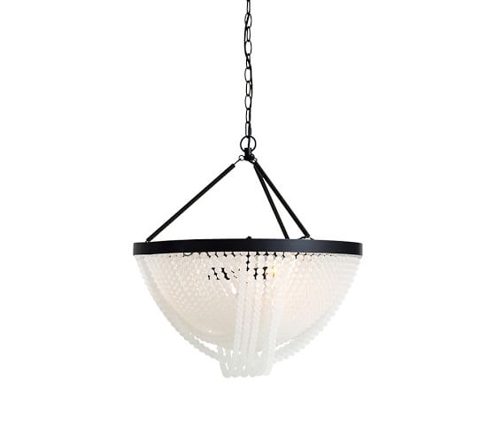 Jocelyn Frosted Beaded Chandelier Pottery Barn Jocelyn Frosted Beaded Chandelier Saved View Larger Roll Over Image To Zoom