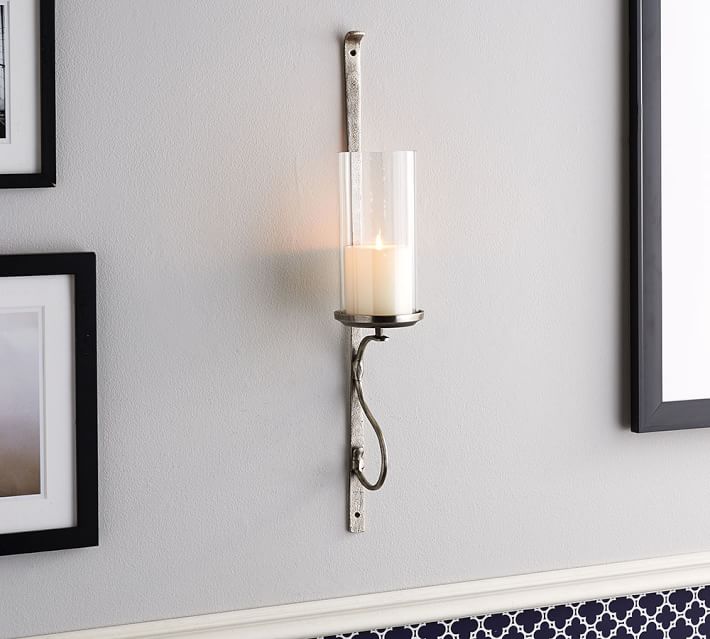 Artis Wall Mount Candleholder Silver Pottery Barn