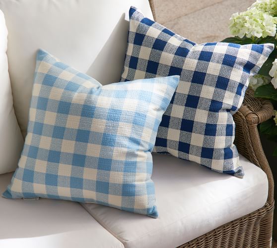 Gingham Indoor/Outdoor Pillow Pottery Barn
