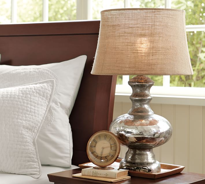 Antique Mercury Glass Table Bedside Lamps Pottery Barn