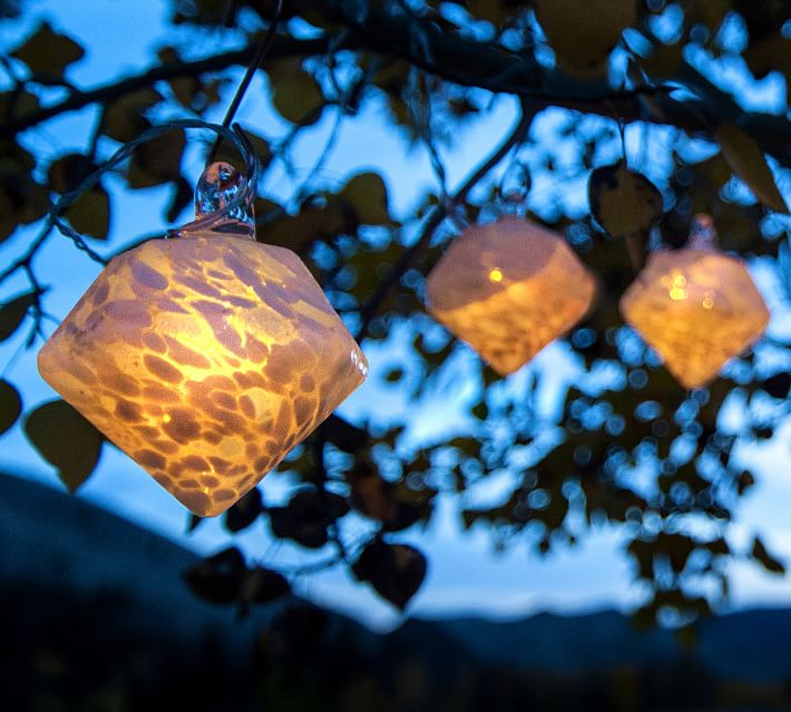White Diamond Solar String Lights Pottery Barn
