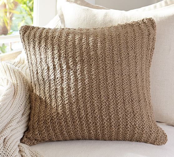 Woven Jute Pillow Cover Pottery Barn Inspiration Jute Pillow Cover With Braided Trim Woven Jute Pillow Cover Pottery Barn Inspiration Jute Pillow Cover With Braided Trim