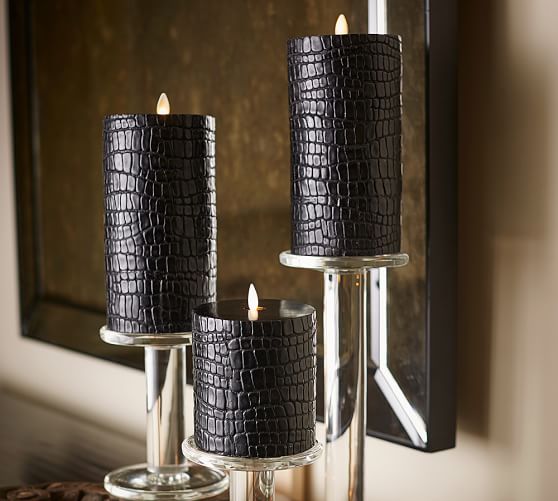 Premium Flicker Flameless Candles Black Crocodile Pottery Barn