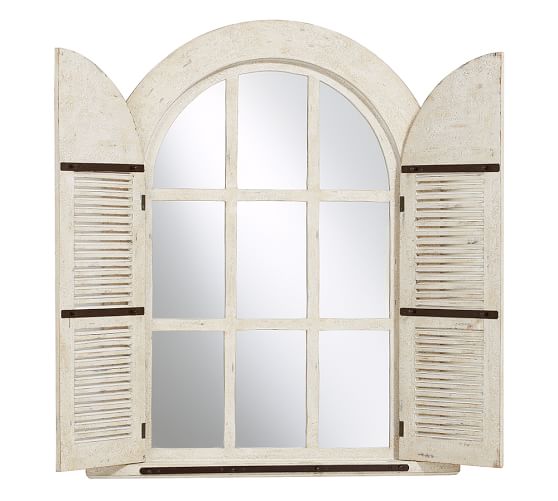 Arched Door Mirror Wood Wall Pottery Barn