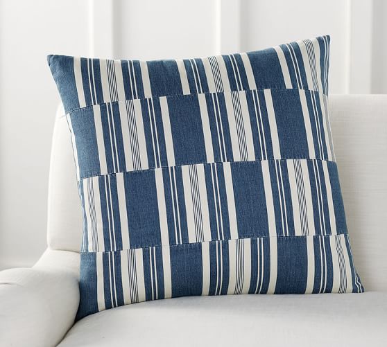 Patchwork Stripe Pillow Cover Pottery Barn
