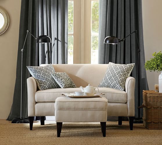 Marcel Upholstered Ottoman Pottery Barn Save