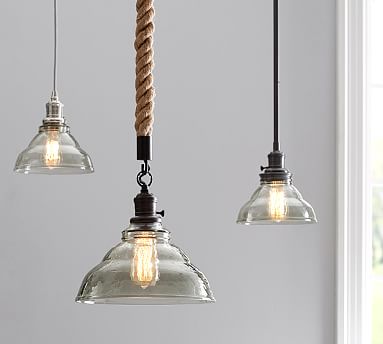 Pb Clic Pendant With Vintage Gl Shade Pottery Barn