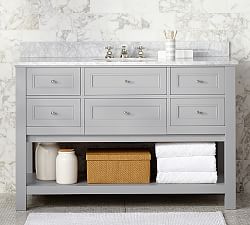 Single Sink Vanities Pottery Barn Clic Single Wide Sink Vanity Gray