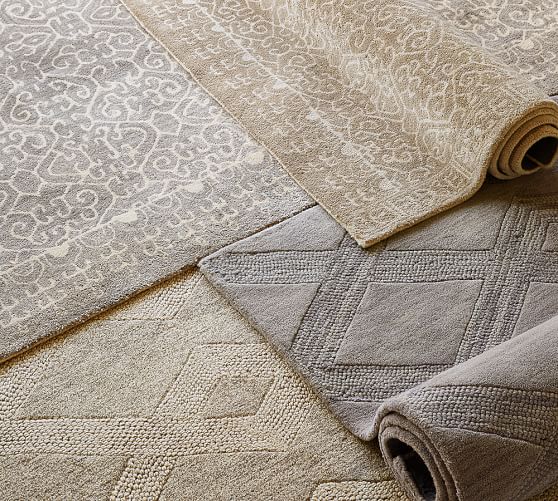 Luna Tonal Tufted Rug Ivory/Neutral Pottery Barn