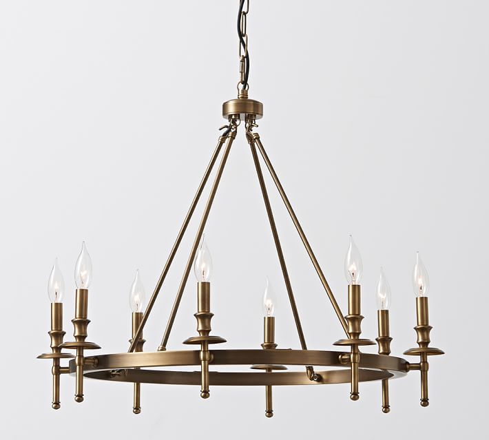 Collins Chandelier Aged Brass Pottery Barn