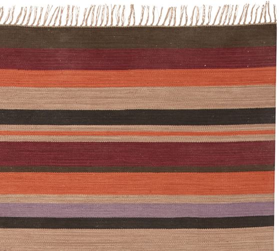 Gunner Stripe Indoor/Outdoor Rug Red Pottery Barn