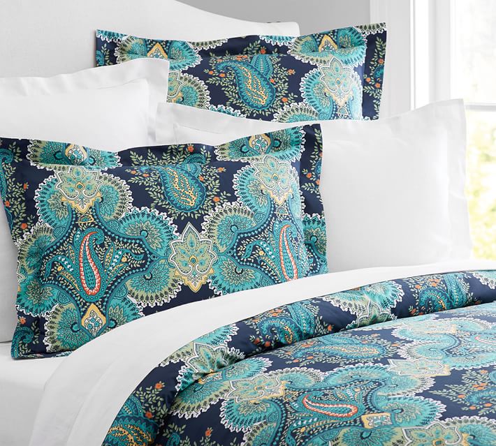 Linden Paisley Duvet Cover Sham Pottery Barn