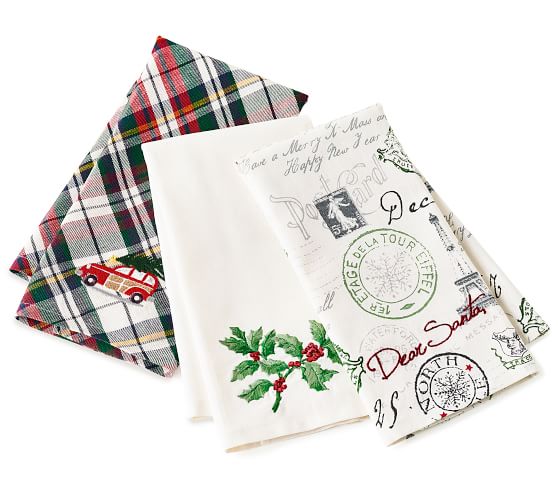 Holiday Guest Hand Towels Set of 3 Pottery Barn