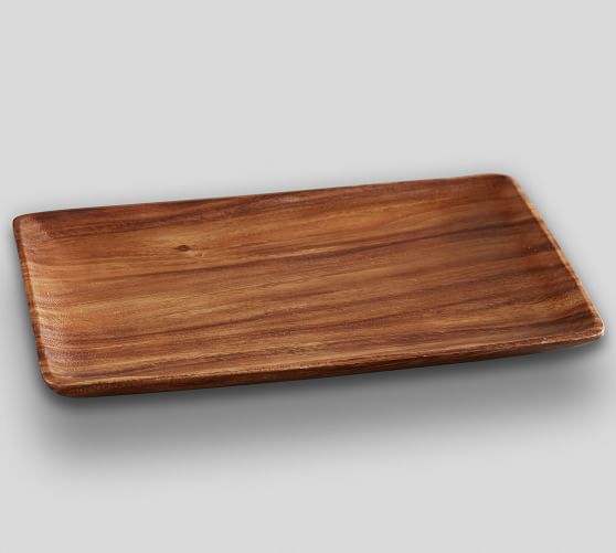 Mill Acacia 17" X 11" Rectangular Tray Pottery Barn