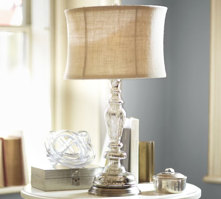 Burlap Flared Drum Lamp Shade Pottery Barn
