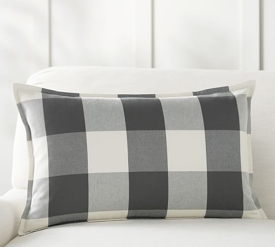 Buffalo Check Plaid Lumbar Pillow Cover Pottery Barn