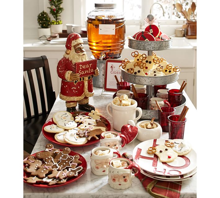 Carved Wood Santa Pottery Barn