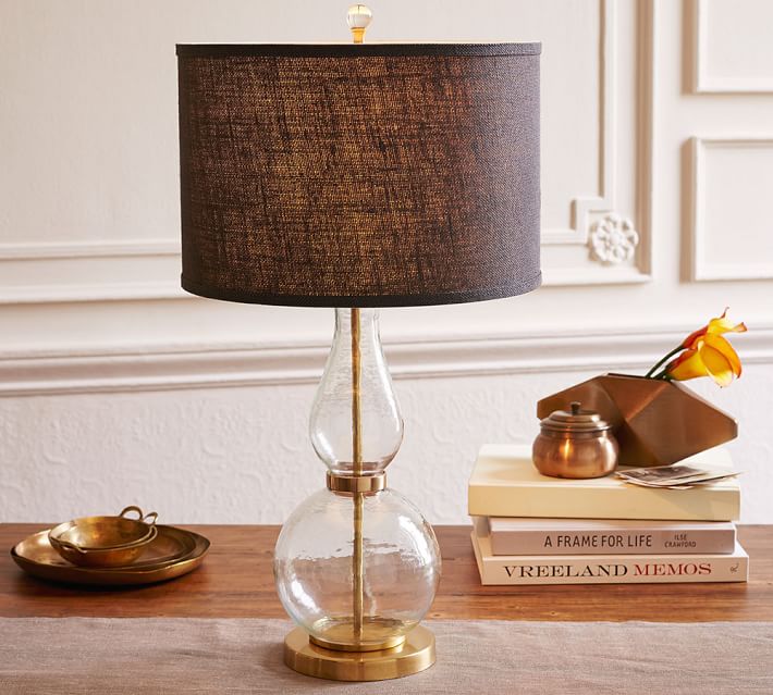 Jasmine Fluted Glass Table Lamp Base Pottery Barn