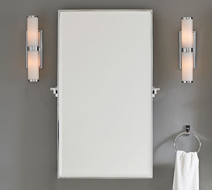Pivot Bathroom Mirror Chrome Sevenstonesinc Com Hewitt Pivot Mirror Pottery Barn