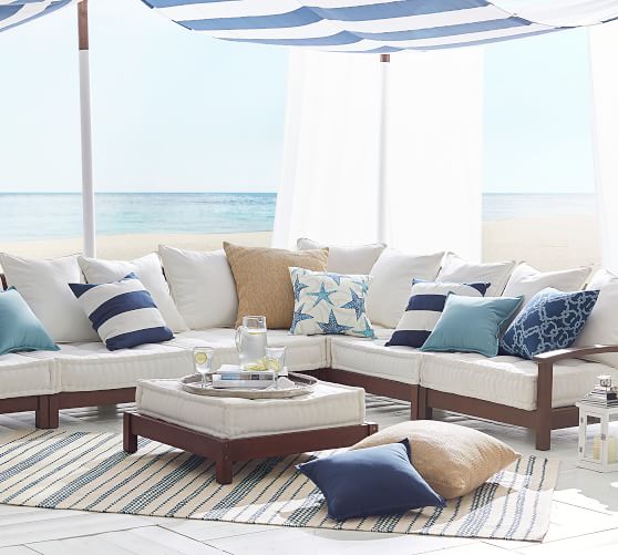 Faux Natural Fiber Indoor/Outdoor Pillow Pottery Barn